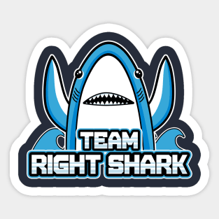 Team Right Shark Sticker